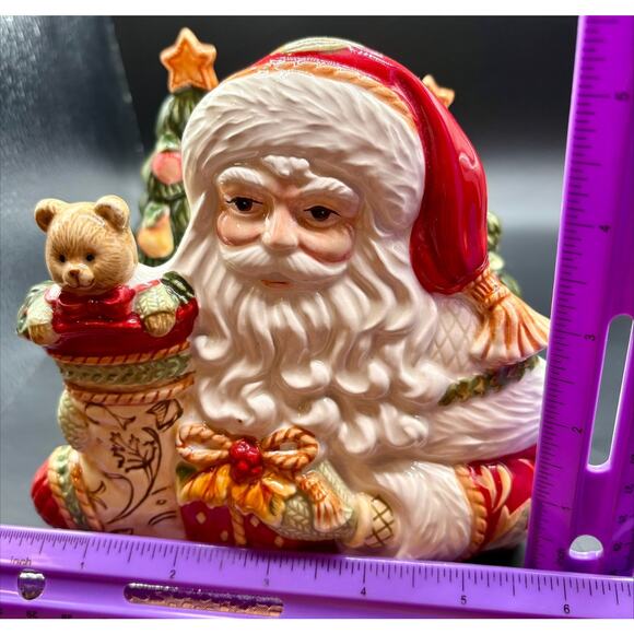 Santa Napkin Holder Fitz & Floyd Porcelain Xmas Holiday Table Decor - Picture 6 of 6